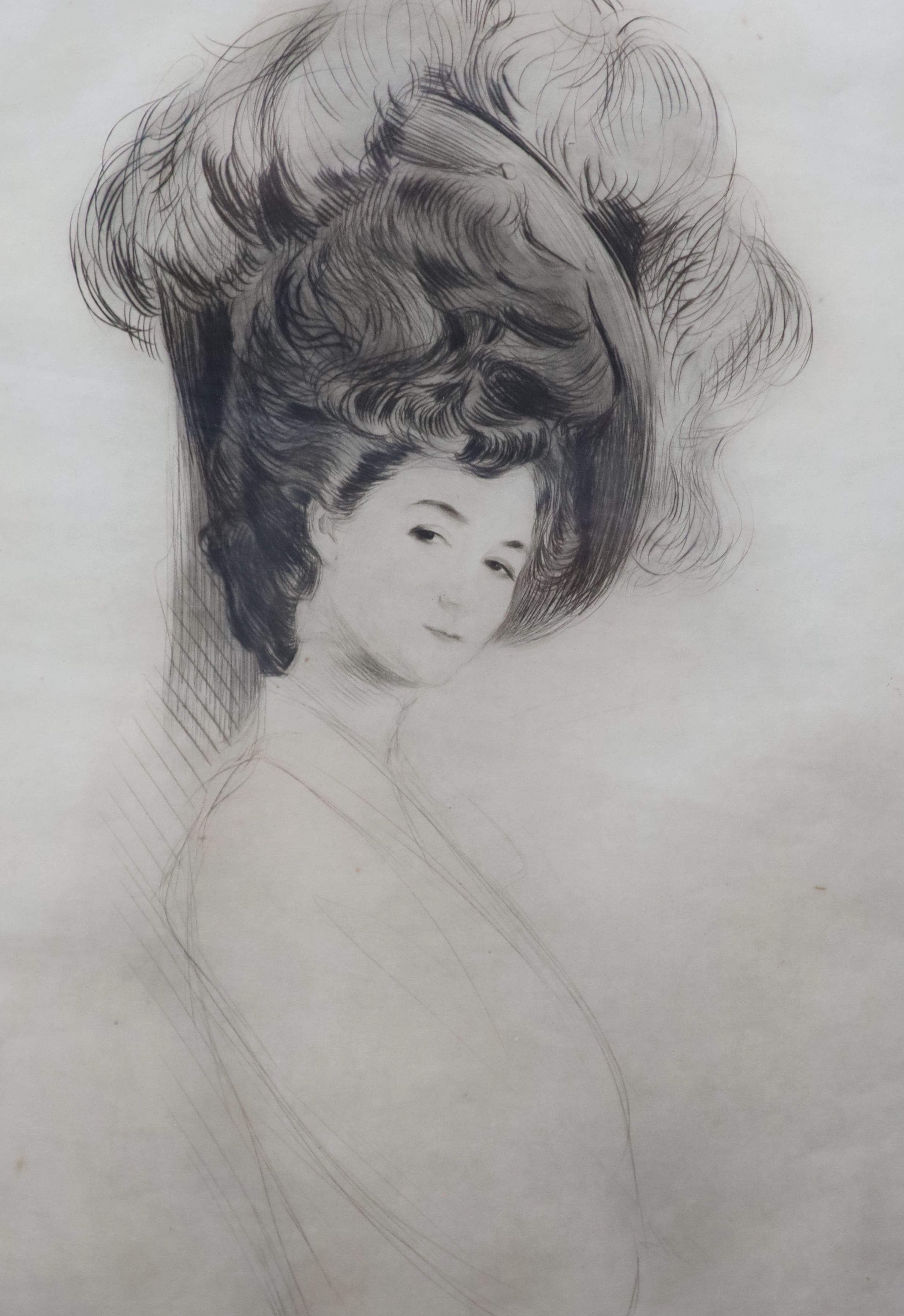 Edgar Chahine (1874-1947), Simone, Drypoint etching with aquatint, 46 x 32 cm.